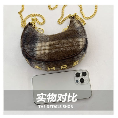 Patterned Strap Bag Chain Crossbody