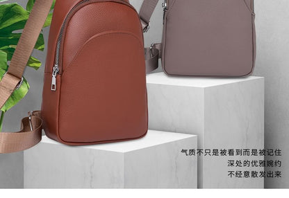 Leather Faux Bag Plain Sling