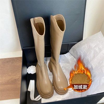 Boots Platform Plain Tall