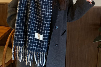 Fringe Scarf Plaid