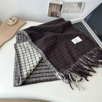 Fringe Scarf Plaid