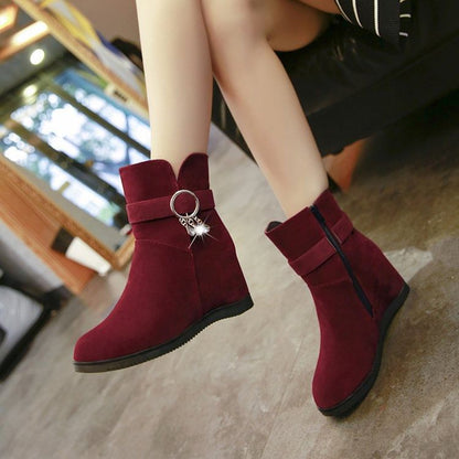 Short Snow Hidden-Wedge Boots