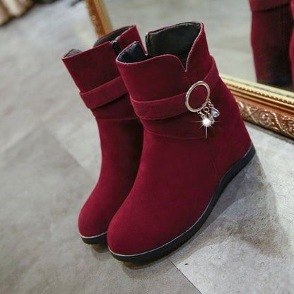 Short Snow Hidden-Wedge Boots