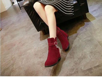 Short Snow Hidden-Wedge Boots