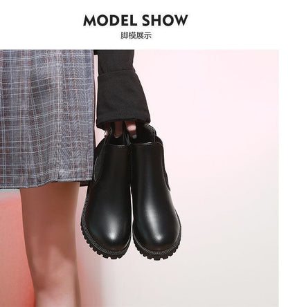 Short Chelsea Boots Leather Faux