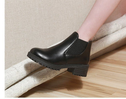 Short Chelsea Boots Leather Faux