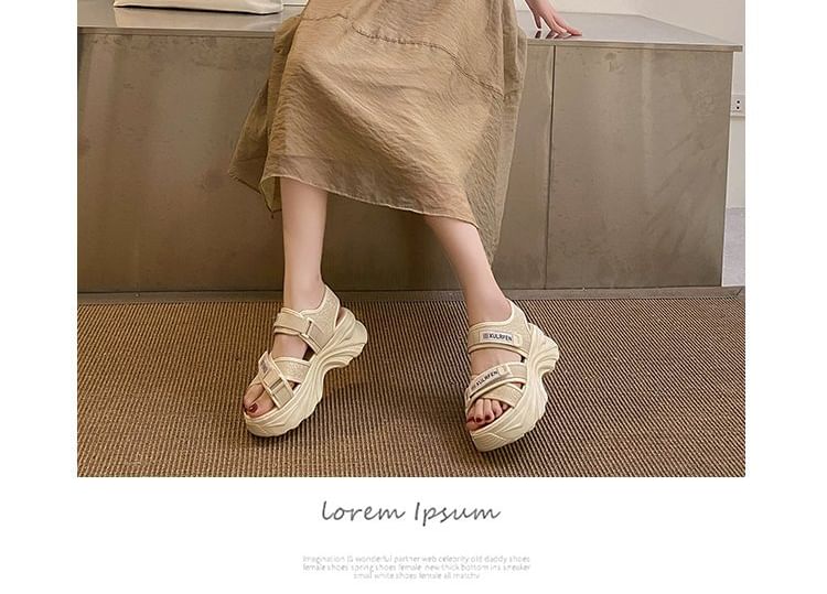 Sandals Lettering Strap Adhesive