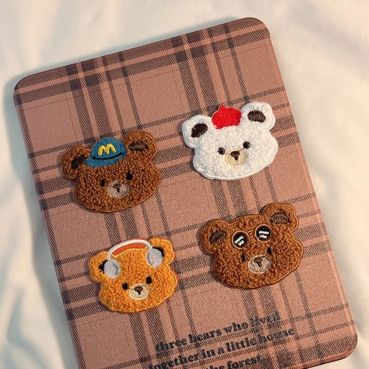 Plaid iPad Case Bear