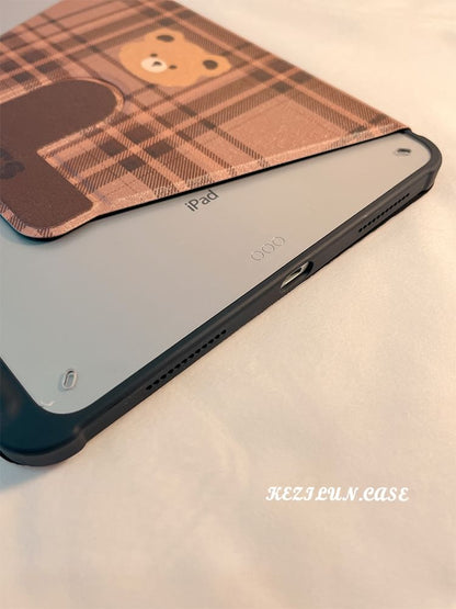 Plaid iPad Case Bear