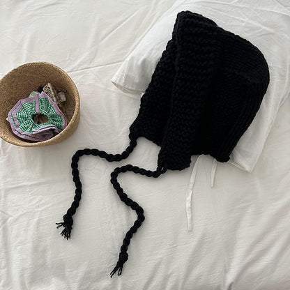 Knit Hat Plain Earflap