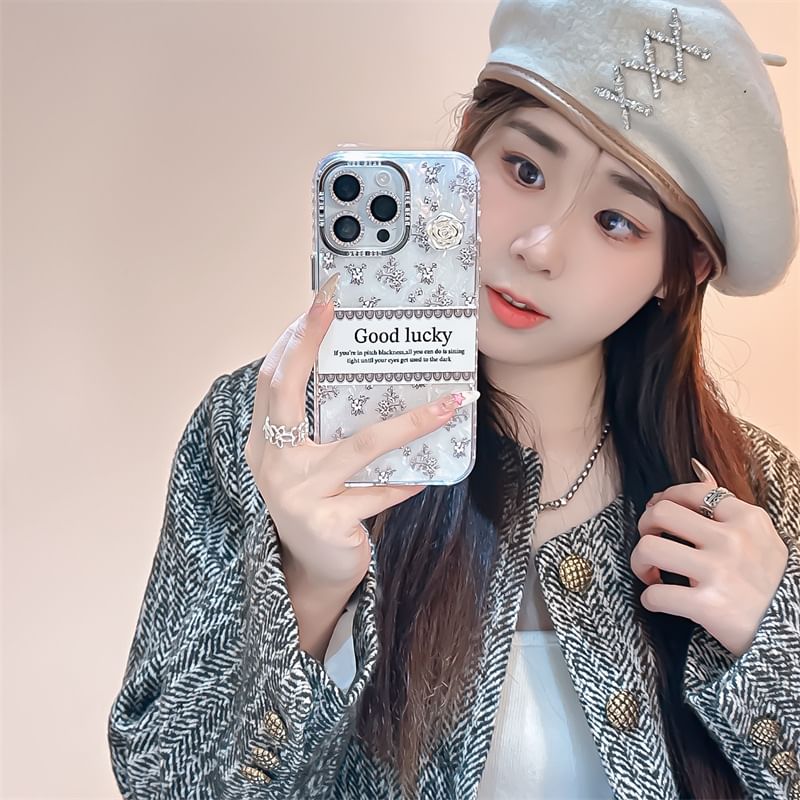 Phone Floral Lettering Case