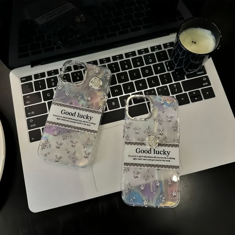 Phone Floral Lettering Case