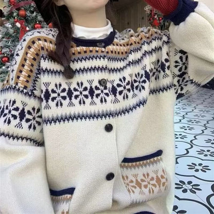 Crewneck Cardigan Button-Up Pattern