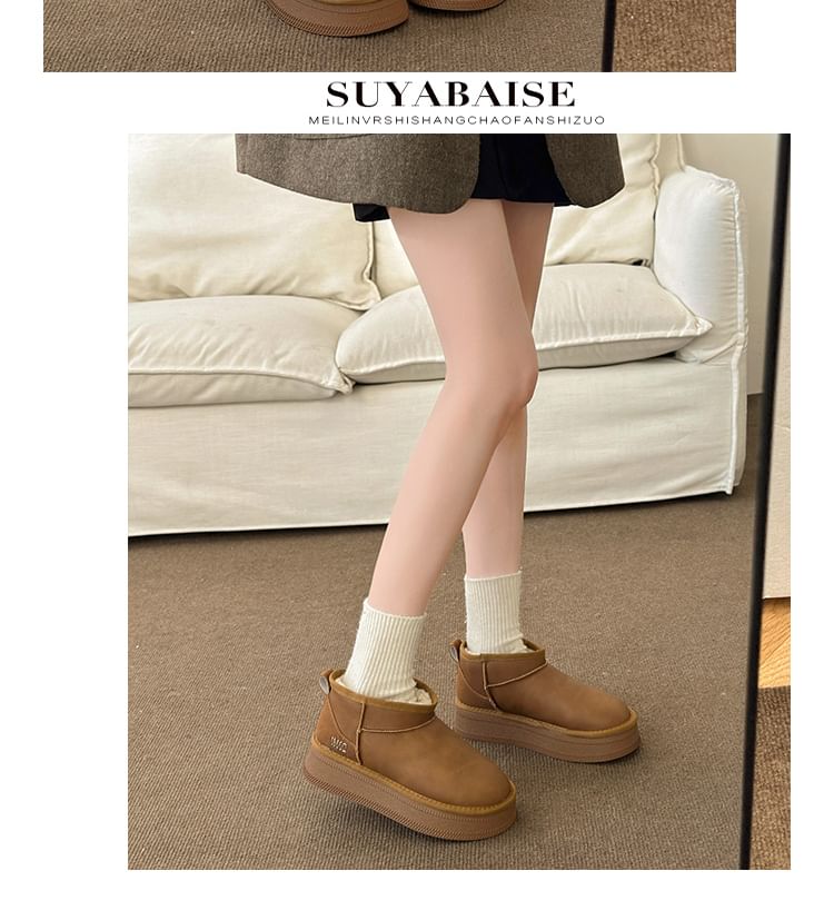 Ankle Snow Platform Boots