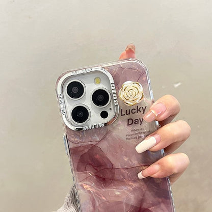 Print Case Floral Phone Marble