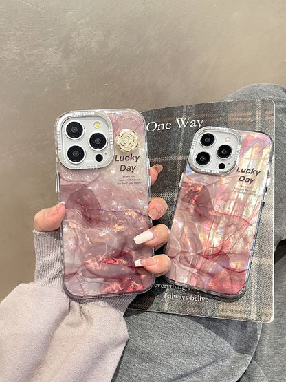 Print Case Floral Phone Marble