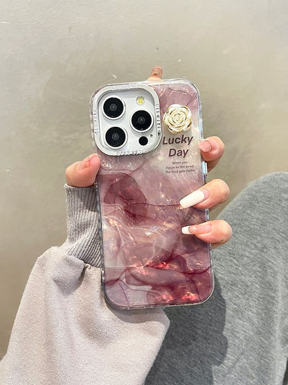 Print Case Floral Phone Marble