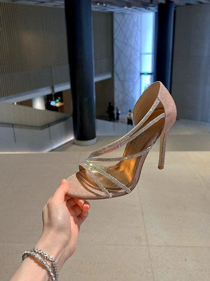 Rhinestone Pumps High Heel