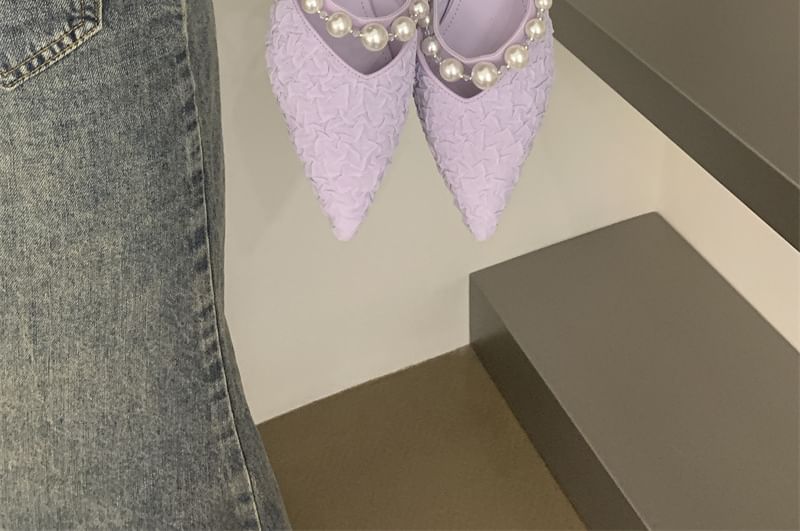 Pearl High Faux Heel Pumps