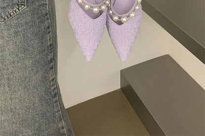 Pearl High Faux Heel Pumps