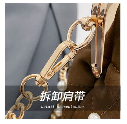 Chain Faux Strap Bag Pearl Crossbody