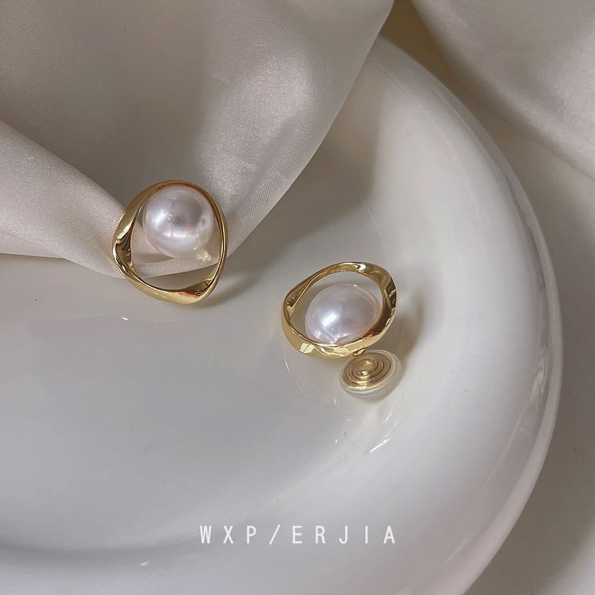 Hoop Alloy Faux Pearl Ear Cuff