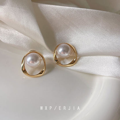 Hoop Alloy Faux Pearl Ear Cuff