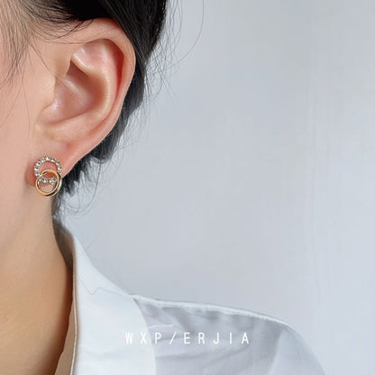 Alloy Hoop Rhinestone Ear Cuff