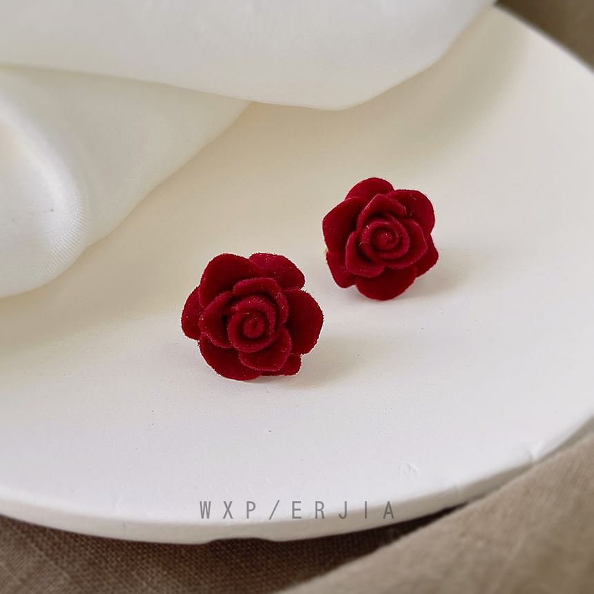 Alloy Ear Cuff Flocking Rose