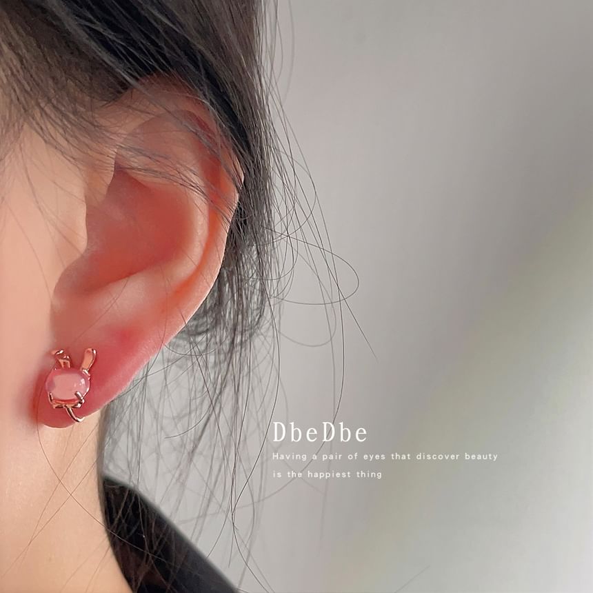 Alloy Gemstone Cuff Faux Ear Rabbit