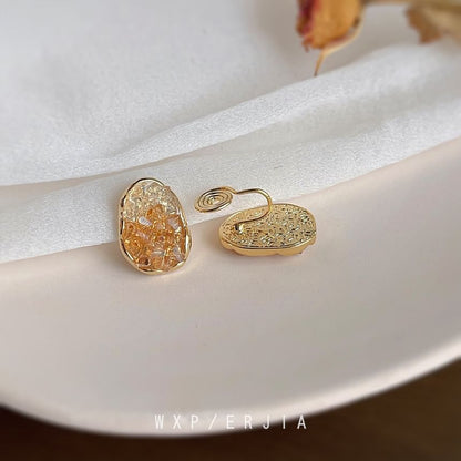 Faux Alloy Crystal Ear Irregular Cuff