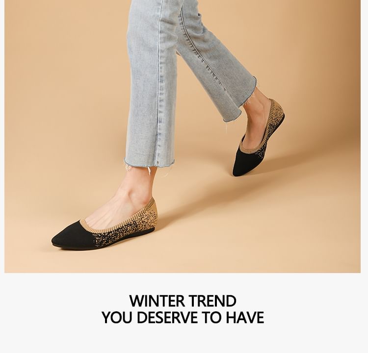 Pointed Woven Flats