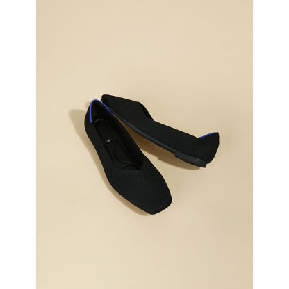 Toe Flats Square Woven