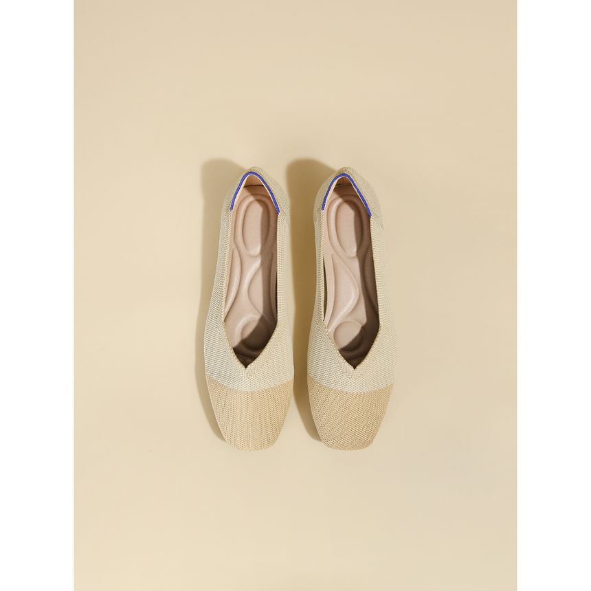 Toe Flats Square Woven