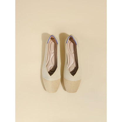 Toe Flats Square Woven