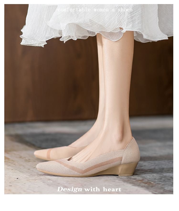 Pumps Woven Wedge-Heel Pointed