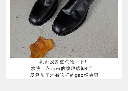 Boots Short Leather Chelsea Faux