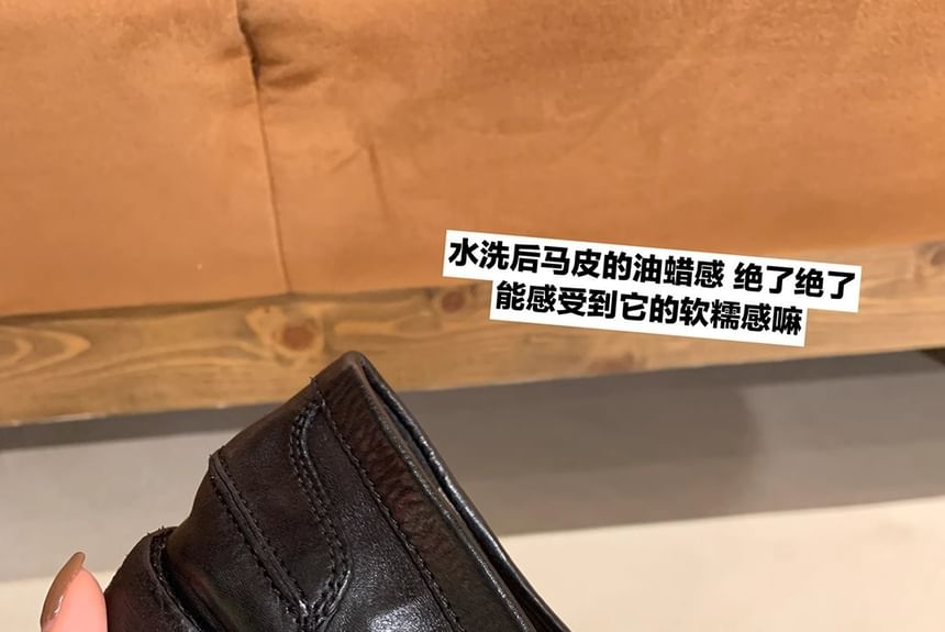 Loafers Accent Leather Metal Faux