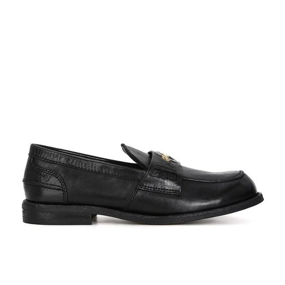 Loafers Accent Leather Metal Faux