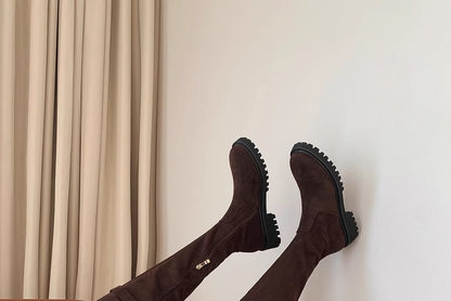 Folded Over-The-Knee Boots