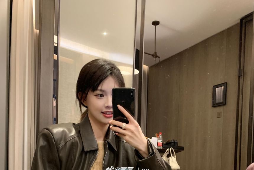 Genuine Boots Low-Heel Toe Square Short Leather