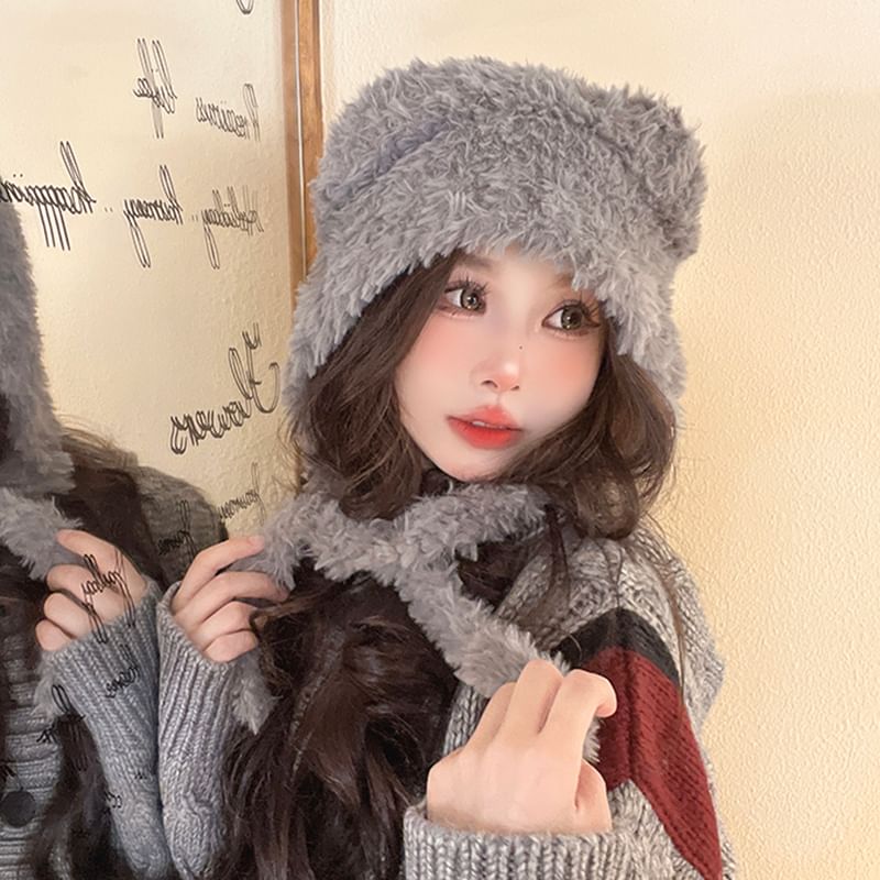 Bear Hat Ear Earflap Fluffy