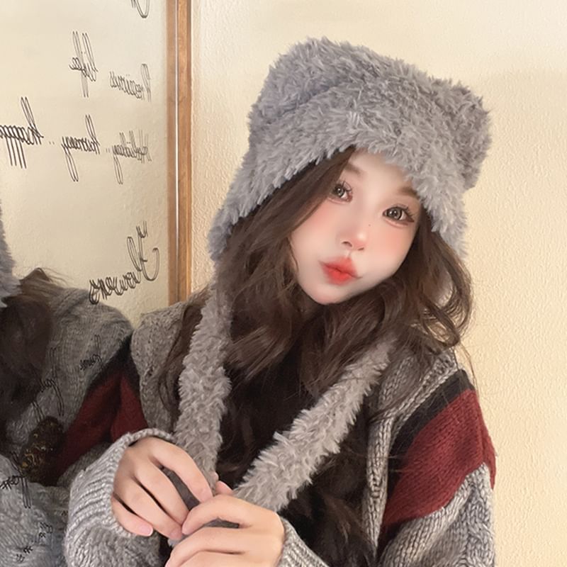 Bear Hat Ear Earflap Fluffy