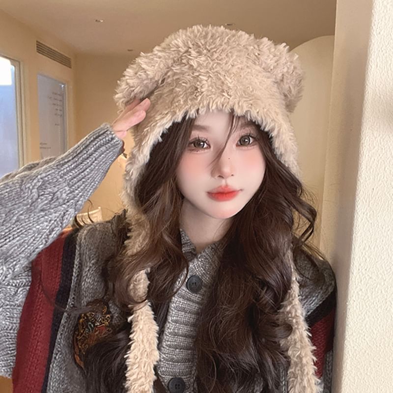 Bear Hat Ear Earflap Fluffy