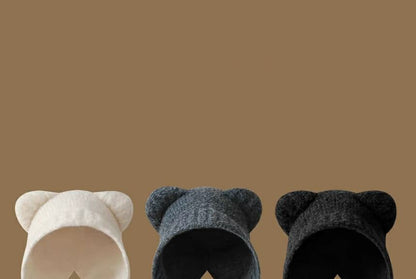 Bonnet Hat Fleece Ear Bear