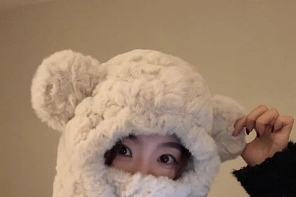 Trapper Bear Ear Hat Fleece