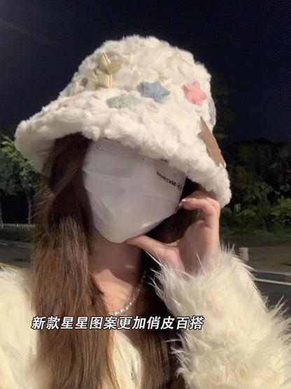 Applique Bucket Hat Star Fleece