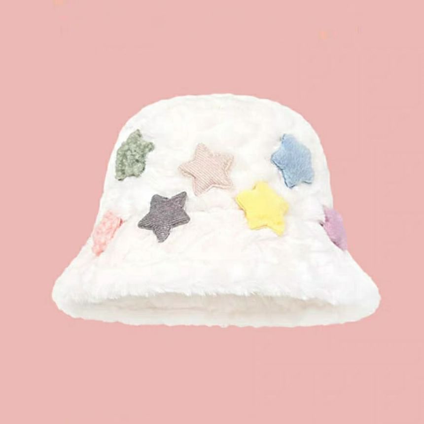 Applique Bucket Hat Star Fleece