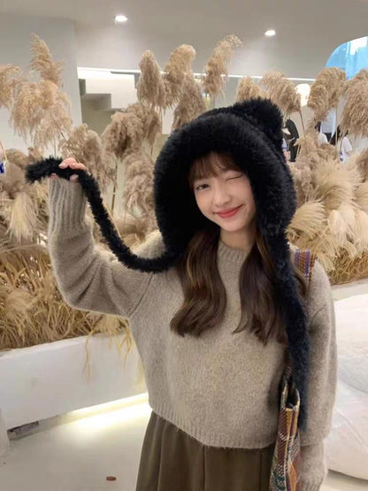 Bear Trapper Hat Fleece Ear