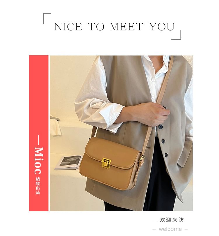 Faux Shoulder Bag Leather Flap